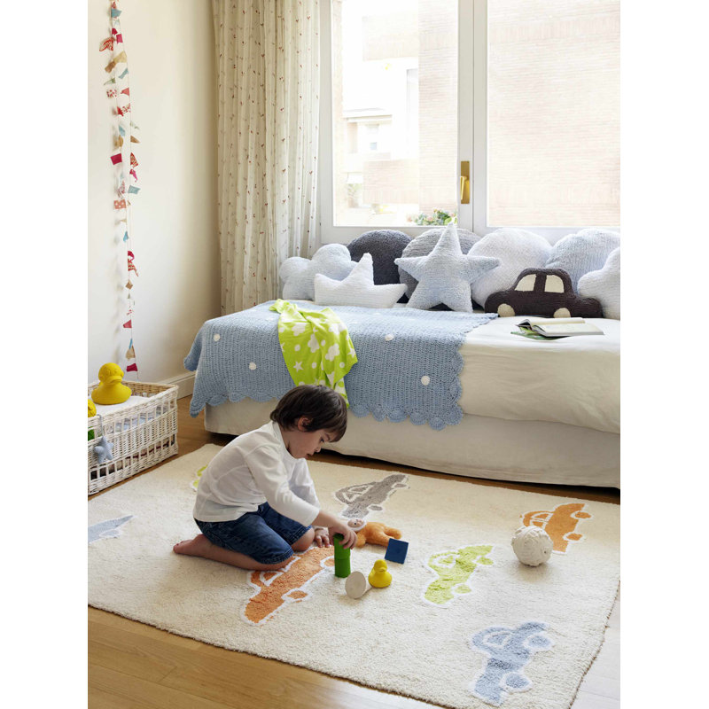Clouds Novelty Pillow Cover & Insert, Blue Sage