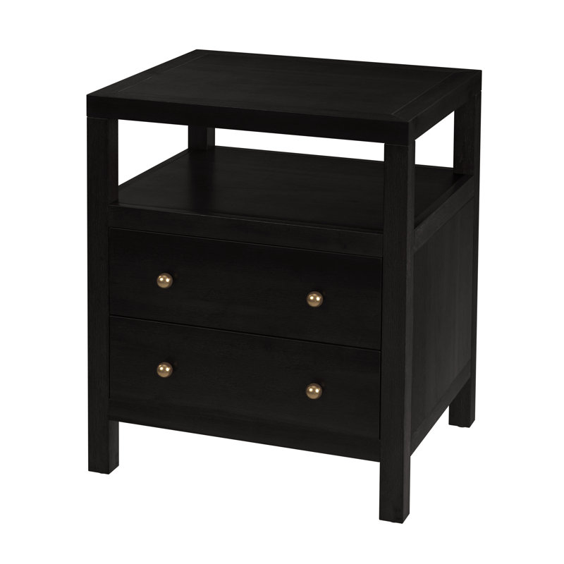Nora 2-Drawer Nightstand, Antique Coffee