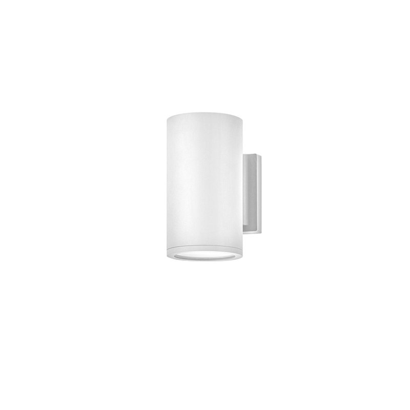 Applique murale d'extérieur à 1 ampoule H 8 po Silo, Blanc satiné