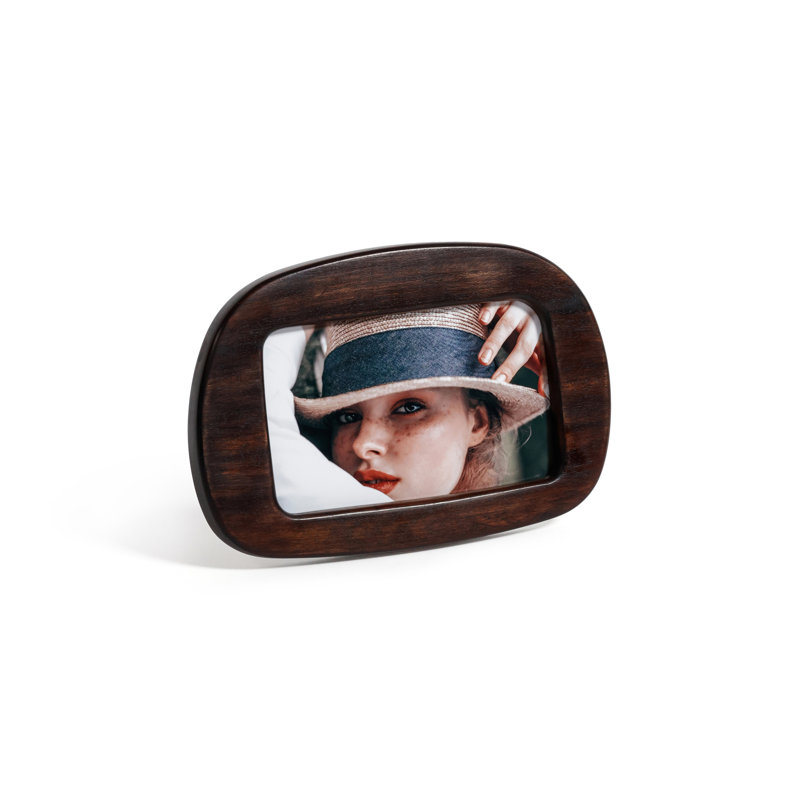 Cadre photo en bois d'acacia foncé, 4 po x 6 po