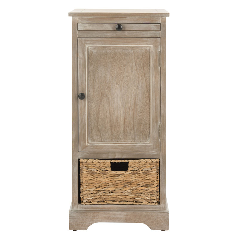  Armoire d'appoint 1 porte, White Washed