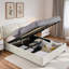 Chenille Platform Bed With Hydraulic Storage System And Upholstered Headboard-1573870879-1573870865