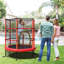 Costway Round Backyard Trampoline with Safety Enclosure-55709584