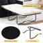 Lit simple de 47,2 po avec surface de couchage rabattable, table d'appoint pliable sur le bras gauche pour les collations, bras de chargement pour accoudoir à droite, petits accessoires de poche, coussins lombaires, espaces en velours côtelé ultra doux, noir
