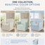 Fauteuil d'appoint à housse avec accoudoirs sur rail et base à jupe ajustée Paula-411098285