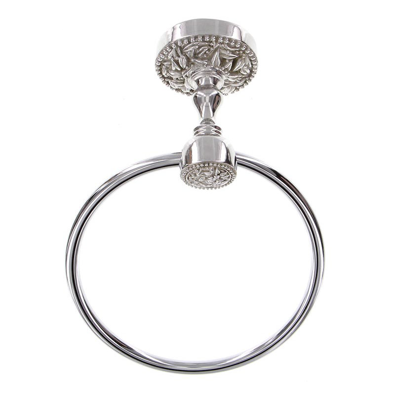 San Michele Towel Ring, Polished Silver