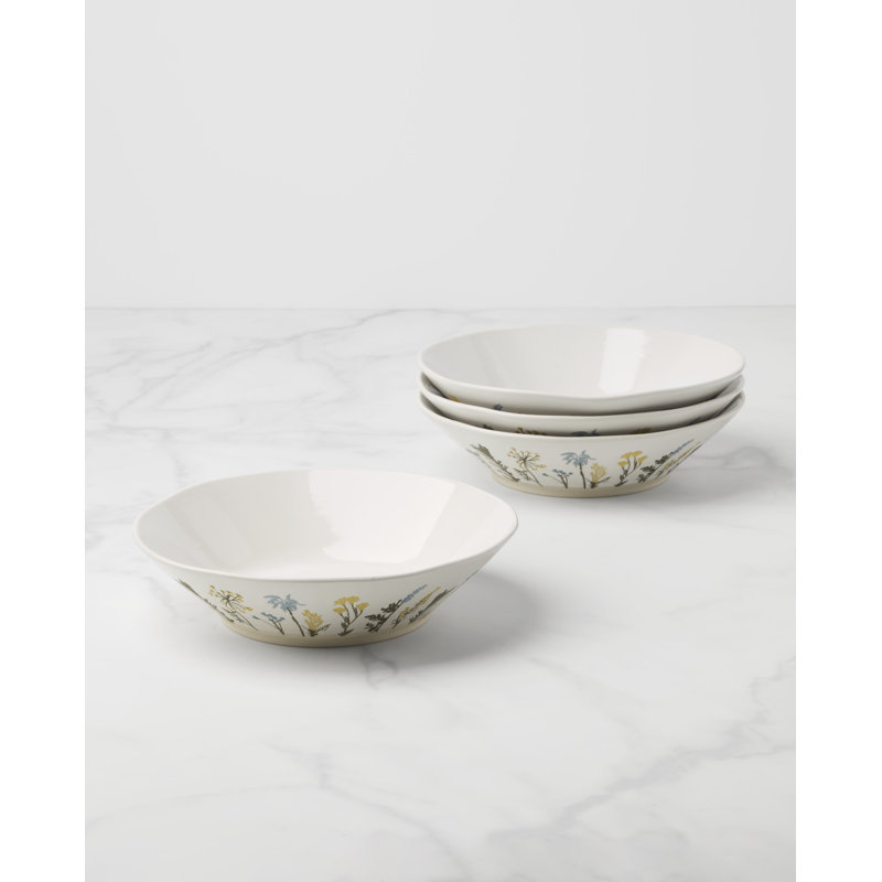 Wildflowers 9" Dinner Bowls, S/4