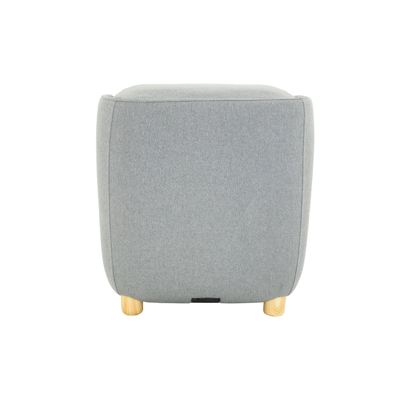 Gray Fabric Foot Calf Lumbar Ottoman Massager with Heated Therapy