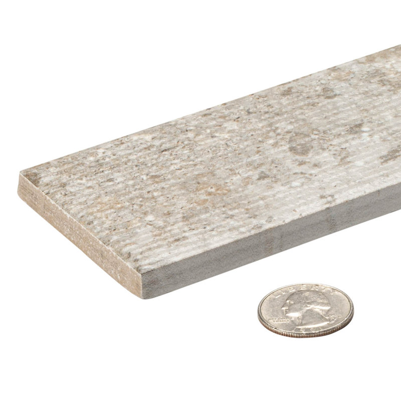 Flexa 3-in. x 12-in. Subway Textured Concrete Look Matt Porcelain Wall Tile, Caliche