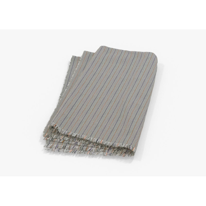 Bug Shield Outdoor Throw Blanket, 50" W x 60" L, Gray Striped