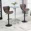 Cissell Swivel Upholstered Adjustable Height Counter Stool with Metal Frame-1603632209