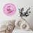 Pink Clock Face With Ice Cream Cones