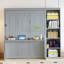 Structure de lit, lit escamotable avec bureau et bibliothèque-177953514-177953515