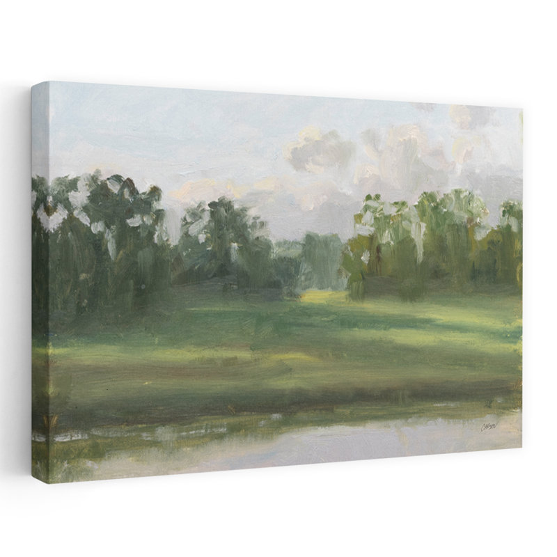 Premier nuage bleu-gris contemporain contemporain, H 24 po x l 16 po