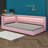 Upholstered Daybed With Storage, L-Shaped Daybed With LED Belt And USB Ports-1402945156-1402945157