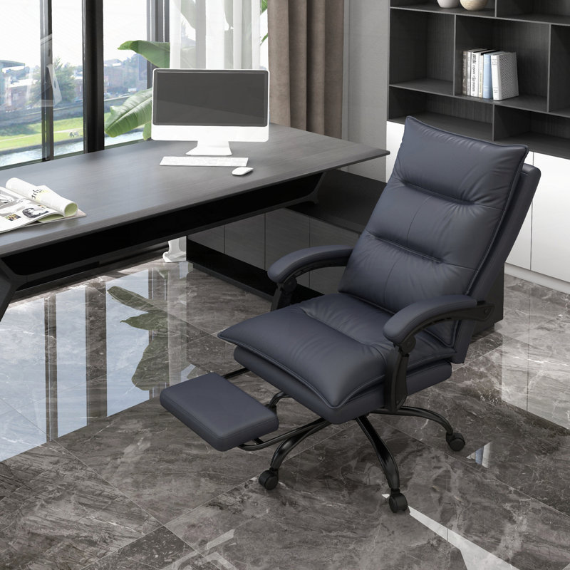 Microfiber Office Chair with Massage Heat and Footrest
