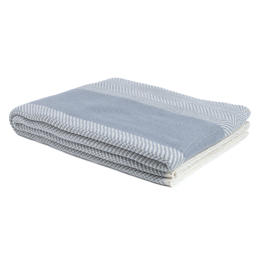 Outdoor Herringbone Stripe Throw In2Green 