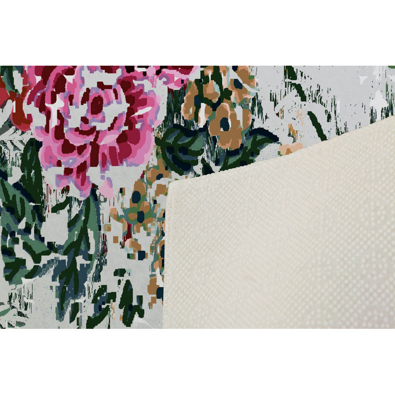 Elegant Hall Carpet, 3D Digital Print Design, 3.9 x 4.9 ft | 100% Polyester, Antibacterial, Non-Slip PVC Dot Underside, Pile Height: 0.04 in, Machine Washable, Perfect for Living Room & Entryway Decor