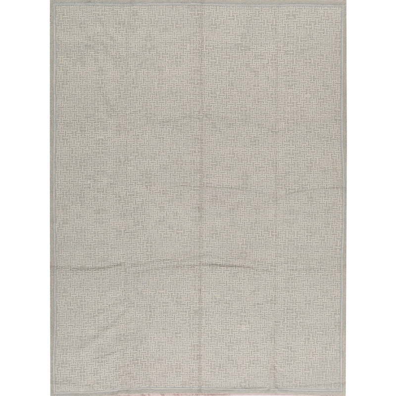 Hand-Knotted High-Quality Light Blue Area Rug