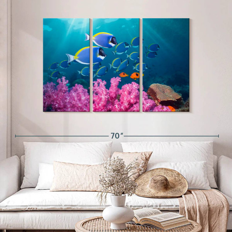 Brampt Vibrant Andaman Sea Life, H 32 po x l 50 po