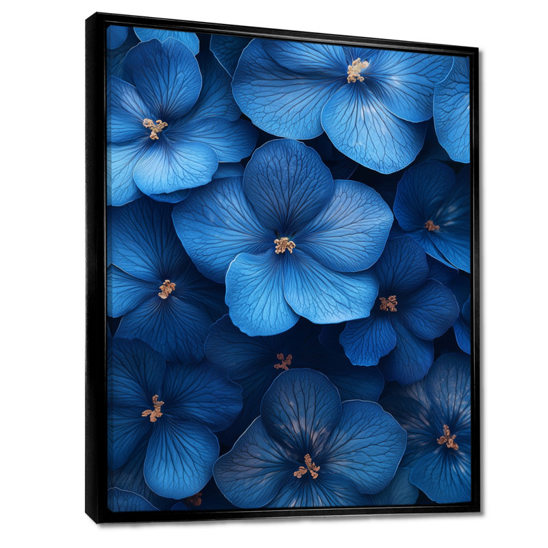 Batson - Art mural floral, H 32 po x l 24 po, Noir, Reproduction encadrée sans passe-partout