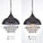 Lamoreaux 1-Light 13.8" Antique Black Crystal Chandelier-1915785289