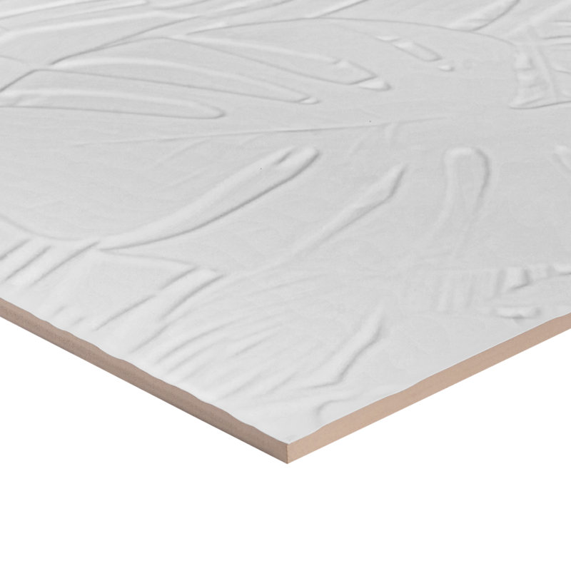 Botanic 24x48 Textured Matte Ceramic Tile, White