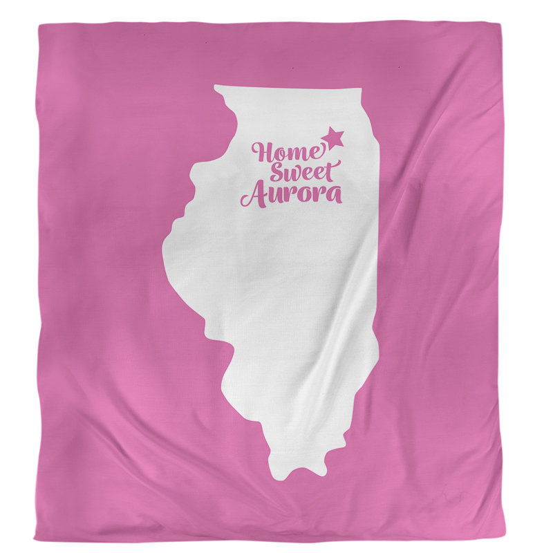 Housse de couette simple aurora Illinois, Housse de couette pour grand lit, Rose, Microfibre
