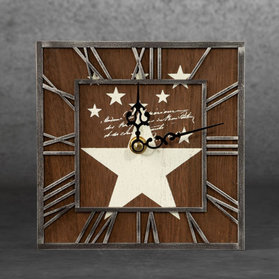 Manufactured Wood Metal Quartz movement / Crystal Tabletop Clock