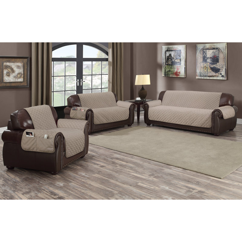 Housse pour causeuse à coussins carrés / rectangulaires, Taupe