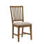 Wallace II Tan Linen & Weathered Oak Finish Side Chair (Set Of 2)
