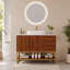 Meuble-lavabo moderne de 36 po avec lavabo vasque en céramique, meuble autoportant d'appoint doré-1469036290