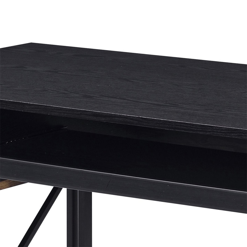 Computer Desk With Keyboard Tray, Black