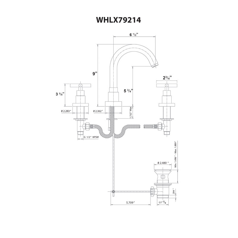 Luxe 2-handle Bathroom Faucet, Brushed Nickel