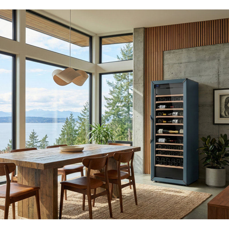 Goguette By The Eurocave Group [170+ Bottles] Freestanding Single Zone Wine Refrigerator, Slate Blue