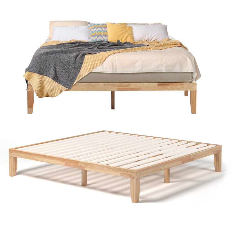 Lit plateforme Armantas, Brun