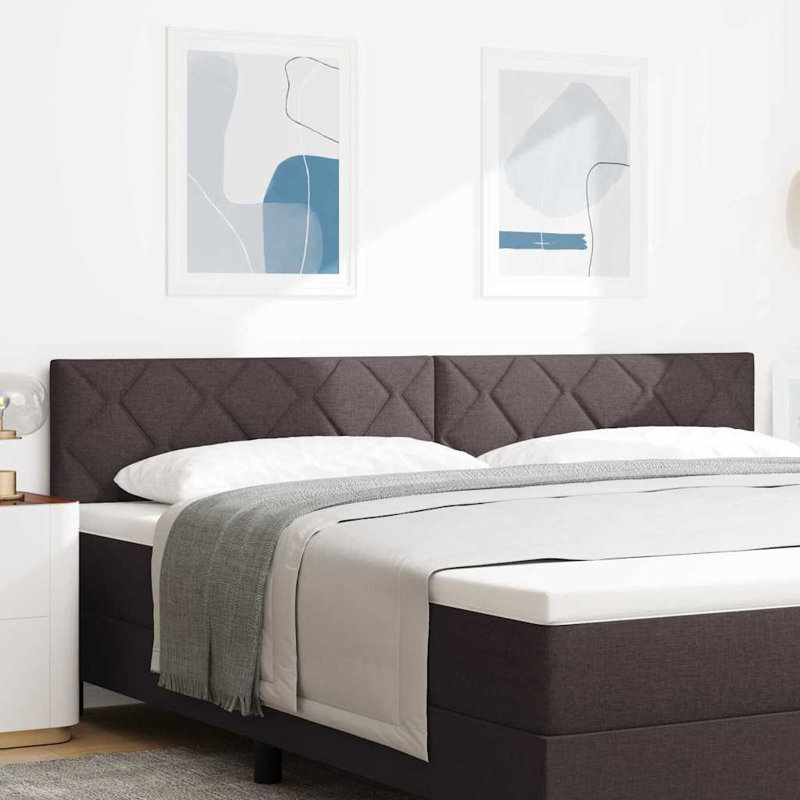  Fabric Headboard Geometric With Headboard Fabric, 120 x 200cm, Dark Brown