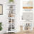 Corner Storage Cabinet, 65" Tall Freestanding Bookcase with Glass Doors & Adjustable Shelves, Farmhouse 5-Tier Corner Display Cabinet for Living Room, Bathroom
