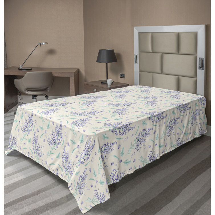 Ambesonne, drap plat floral pivoines, art botanique printanier