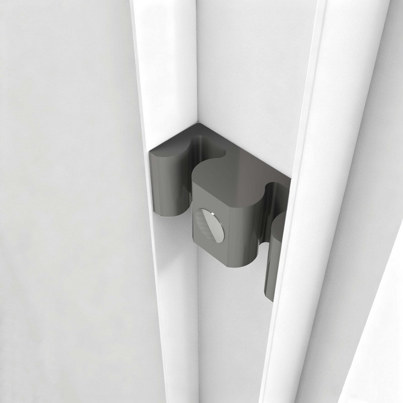 56-60 In. W X 72 In. H Double Sliding Shower Door, Semi-Frameless Bathroom Sliding Door With 1/4" (6Mm) Tempered Glass For Walk-In Shower