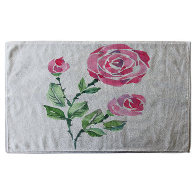Cotton Floral Waffle Kitchen Towel