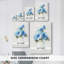 Fleurs vichy bleues II - Cavas enveloppés de galerie-93889067