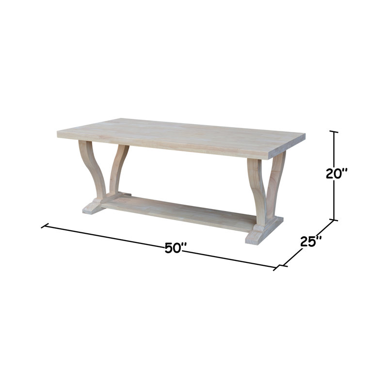 Table basse Ahlyssa, Dessus sans finition / base sans finition