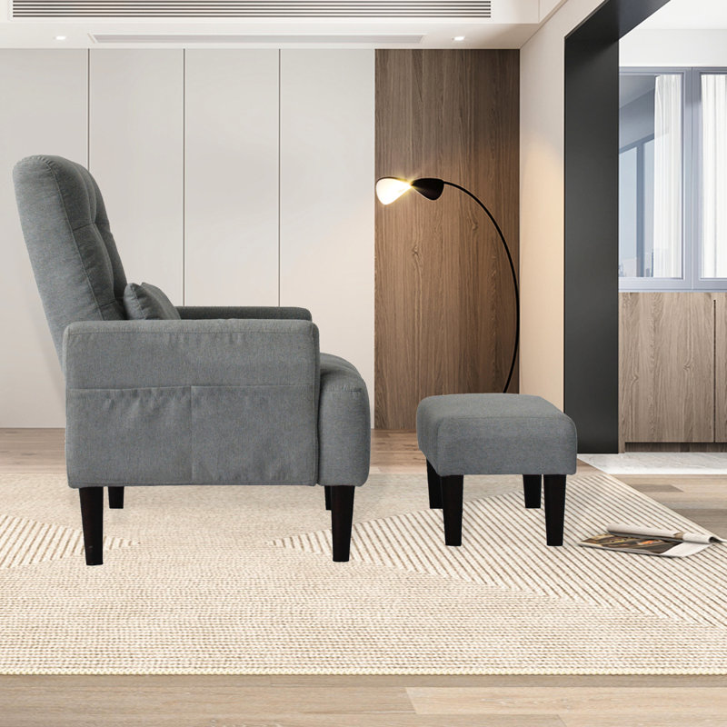 Fauteuil inclinable moderne avec coussin moelleux et siège de salon réglable à plusieurs angles