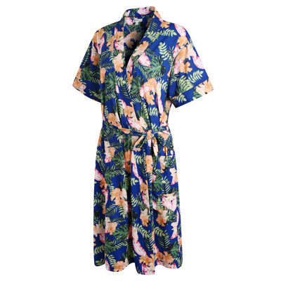 Femmes Kimono Peignoirs Courte Tricot Peignoir Vneck Casual Lounge Vêtements de nuit S-2XL
