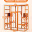 5 perchoirs, 2 condos pour chat en orange dynamique - Porte verrouillable pour garder les animaux de compagnie actifs grand abri énergique