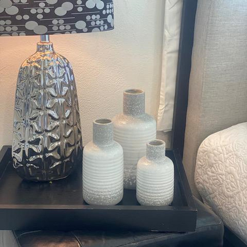 Ensemble de 3 vases de table en céramique Violetta
