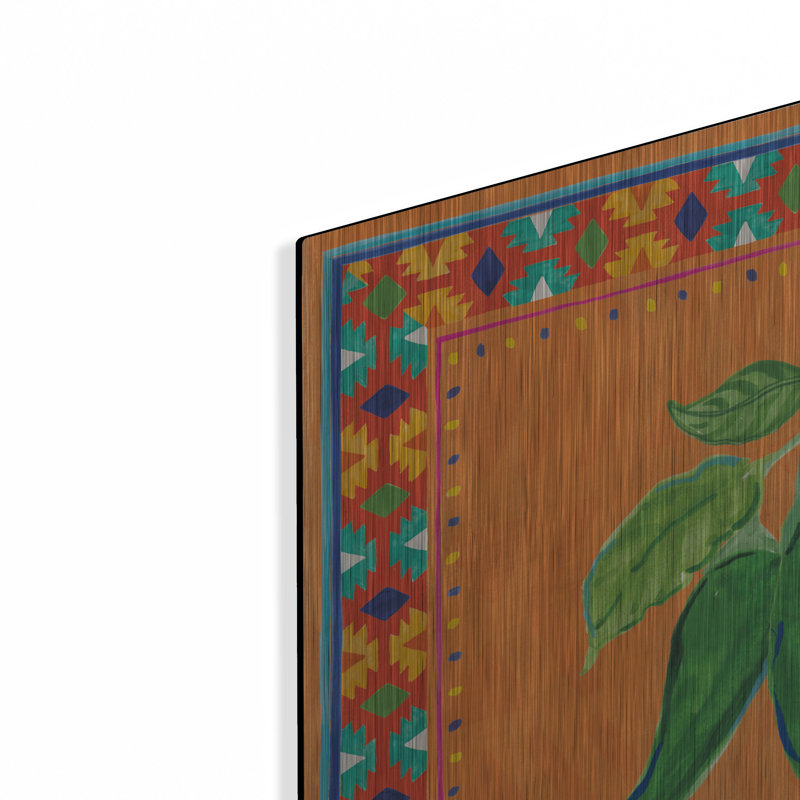 Art mural en métal luxueux, loto 4 "par Farida Zaman, 24 po x 24 po