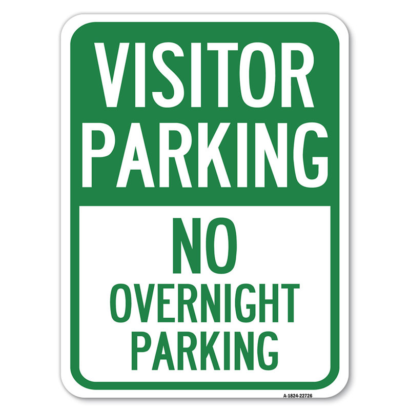 Enseigne de stationnement pour visiteurs - Stationnement pour visiteurs sans stationnement de nuit / 22726