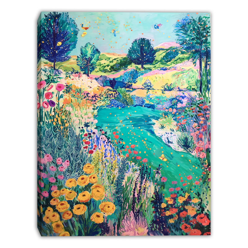 Art mural sur toile tendue Butterfly Meadow, H 36 po x l 24 po x P 1,5 po